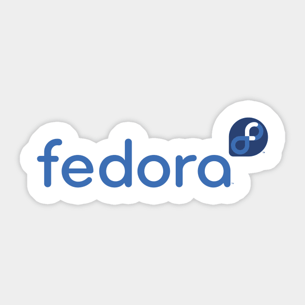 Fedora Linux OS Sticker by cryptogeek